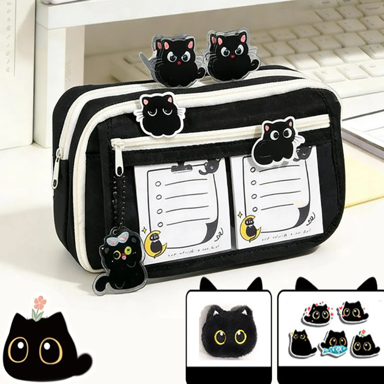 astuccio-per-ragazze-con-cancelleria-simpatiche-penne-a-forma-di-gatto-kit-di-forniture-con-note-adesive-cancelleria-per-il-ritorno-a-scuola-per-studenti-bambini-ragazzi-e-adolescenti