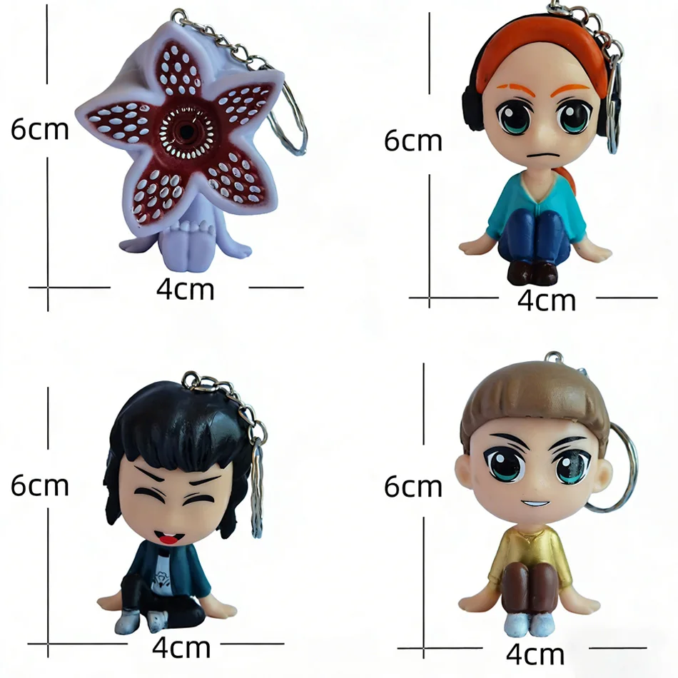 أنيمي غريب الأشياء الشكل المفاتيح جين آيفز/ويل بايرز/مايك ويلر عمل الشكل حقيبة قلادة حلية أرقام لعبة هدية
