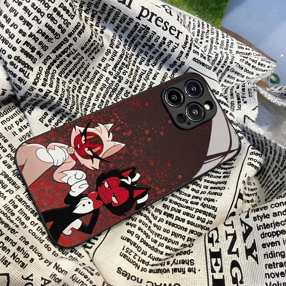 H-Helluva Boss Cartoon Phone Case for Iphone 15 13 12 14 11 Pro Max Mini X Xr Xs 8 7 Puls 6 glass