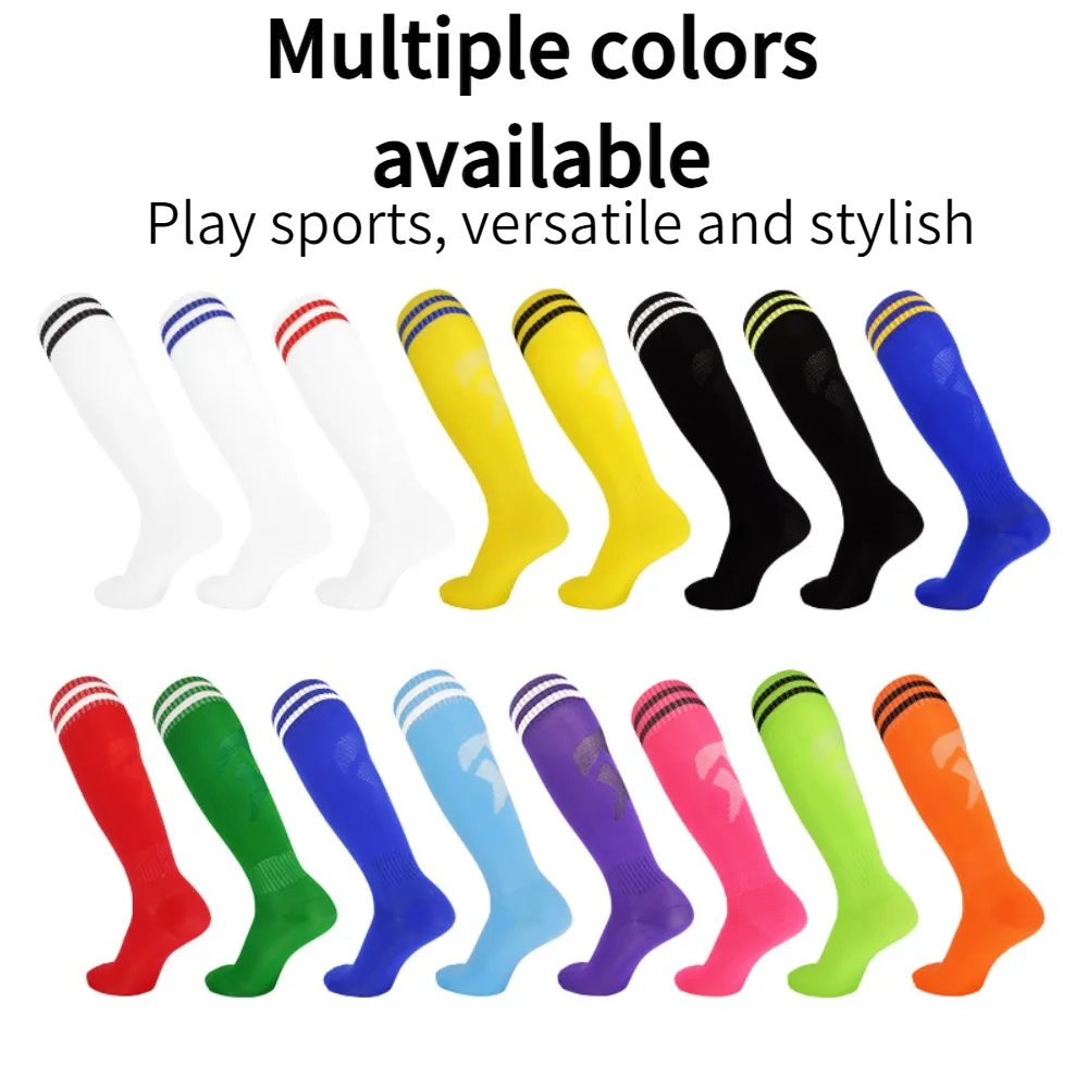 20 Pairs Professional Football Socks for Kids Boys Sports Long Tube Rubber Anti-Slip Man Soccer Thickened Towel Bottom Sweat