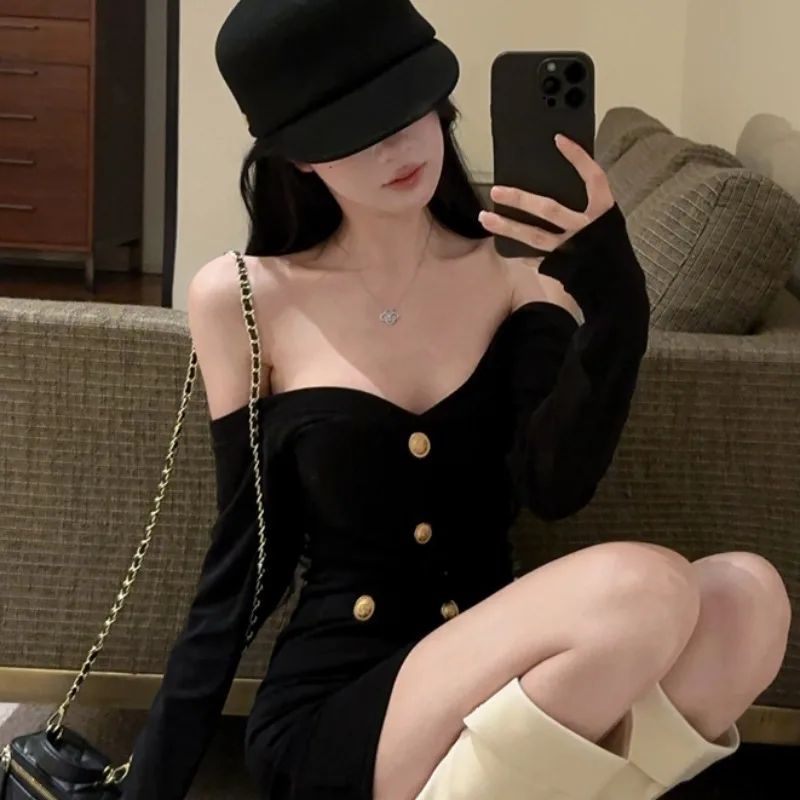 엘레 블라 랩 타이트닝 웨이스트 드 가을 겨울 신상 슬레 하이웨이스트 롱 스커트 여성용