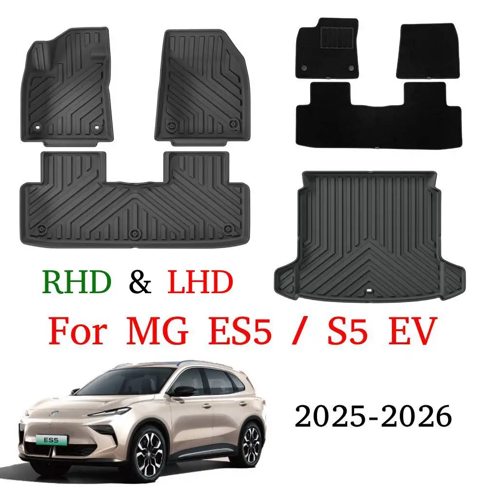 

LHD RHD For MG ES5 / S5 EV 2025 2026 TPE Floor Mats All Weather Protection Cargo Liner Waterproof Trunk Mat Backrest Pad