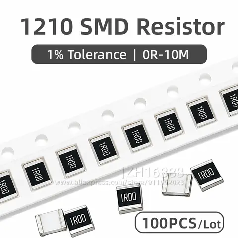 100pcs 1210 SMD resistor 0R ~ 10M 0.5W 0 1 10 100 150 220 330 ohm 1K 2.2K 10K 100K 0R 1R 3.3R 5.6R 100R 150R 220R 330R 1M 10M