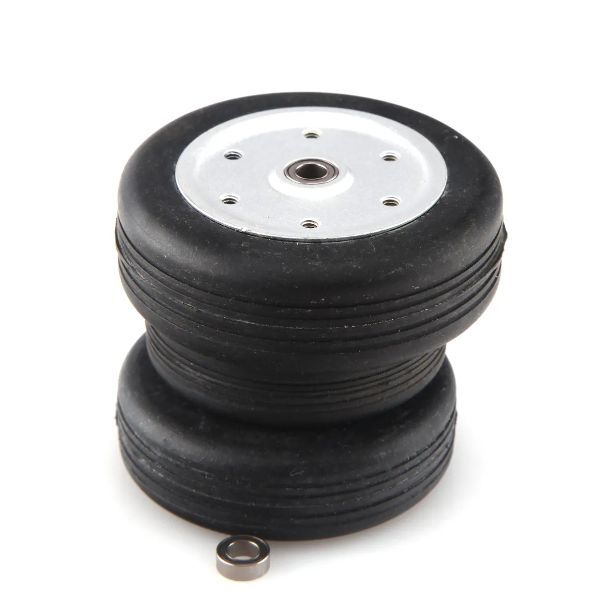 1Pc Rubber Wheel Aluminum Hub Diameter 40mm 43mm 50mm 55mm 60mm For Electric Retract Landing Turbojet Airplane