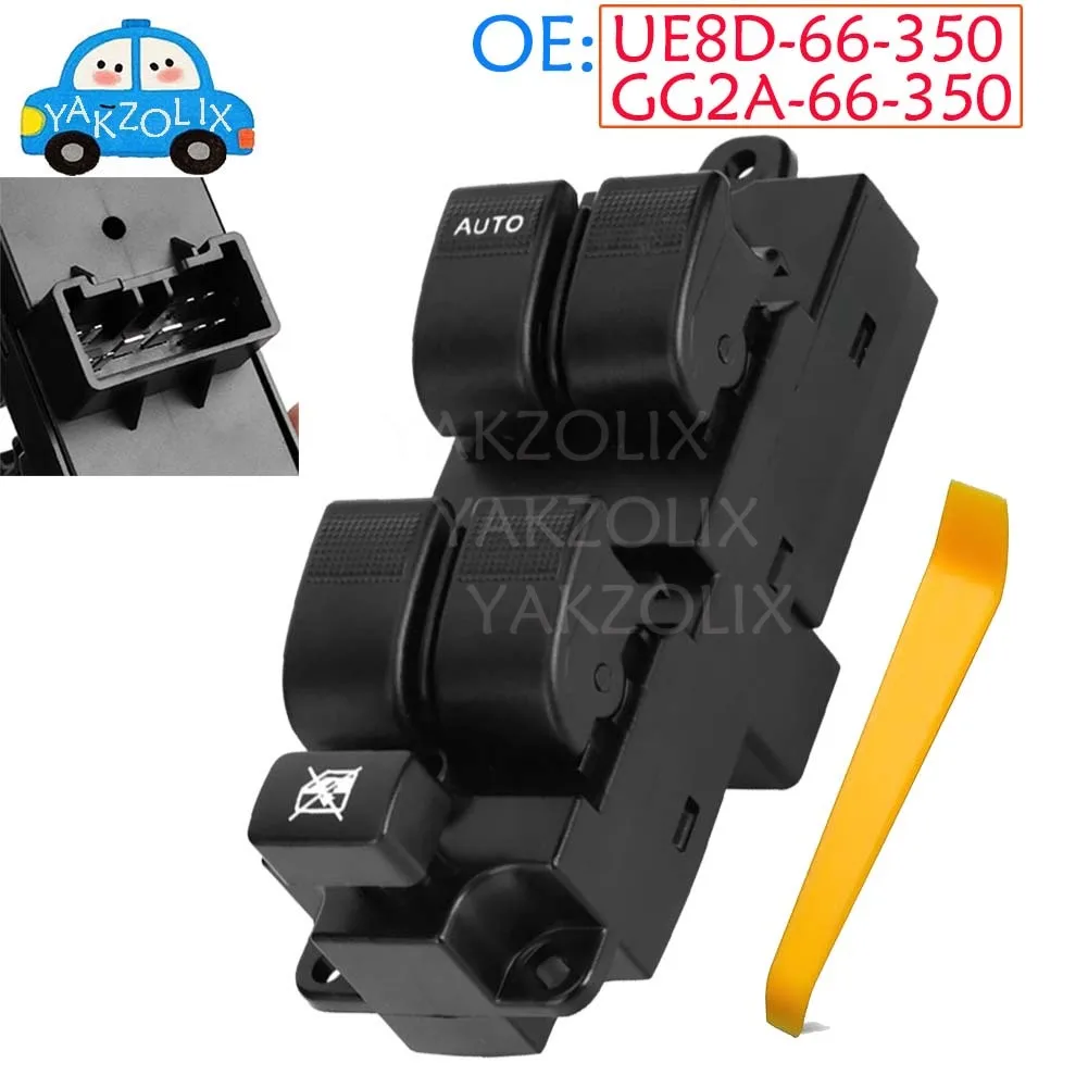 

For Mazda BT-50 Ford Ranger 2006-2012 Front Left Master Driver Side Electric Power Window Switch Button UE8D-66-350 GG2A-66-350