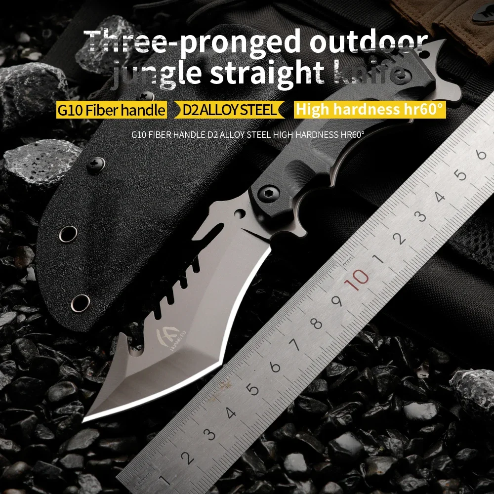 High quality multifunctional fixed blade - outdoor camping, rescue, and emergency survival knife, men's gift