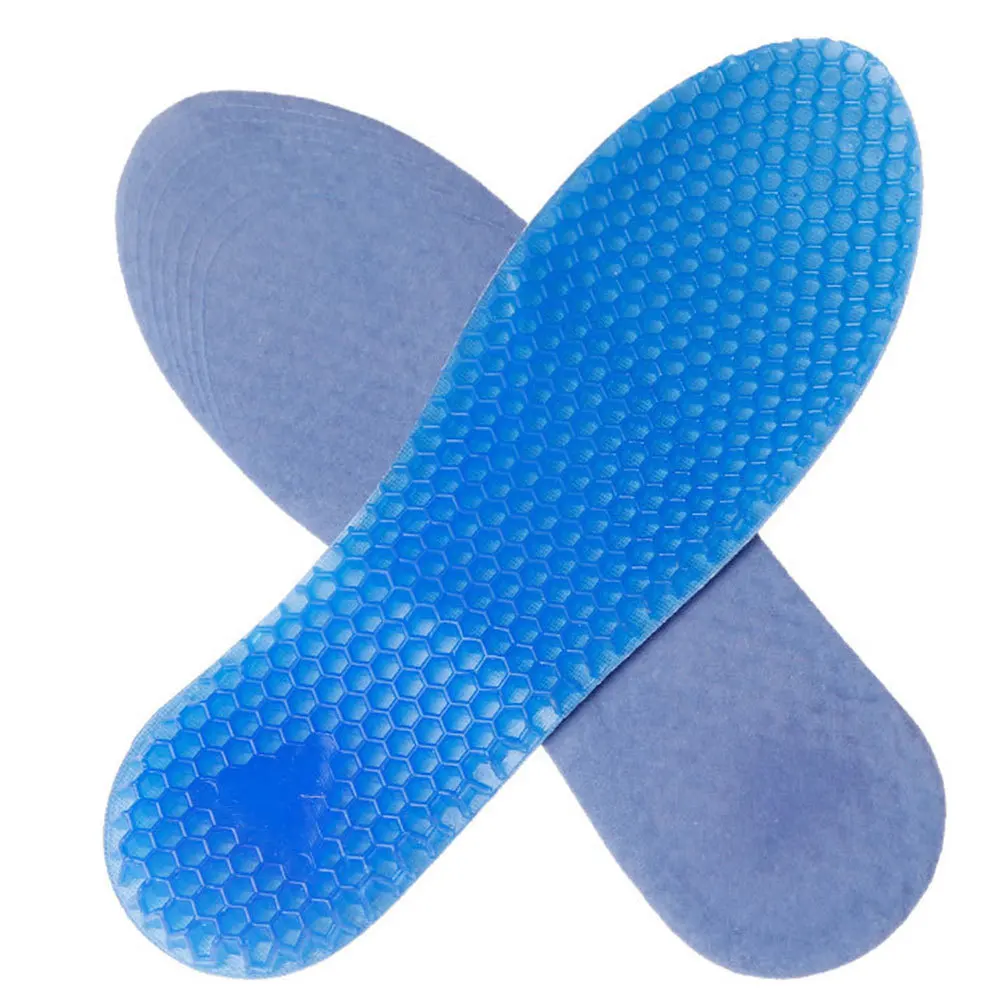 

1Pair Foot Care Insoles Blue Size S 35-40 Silicone Gel Arch Support Sports Insoles For Pain Relief Shock Absorption Walking