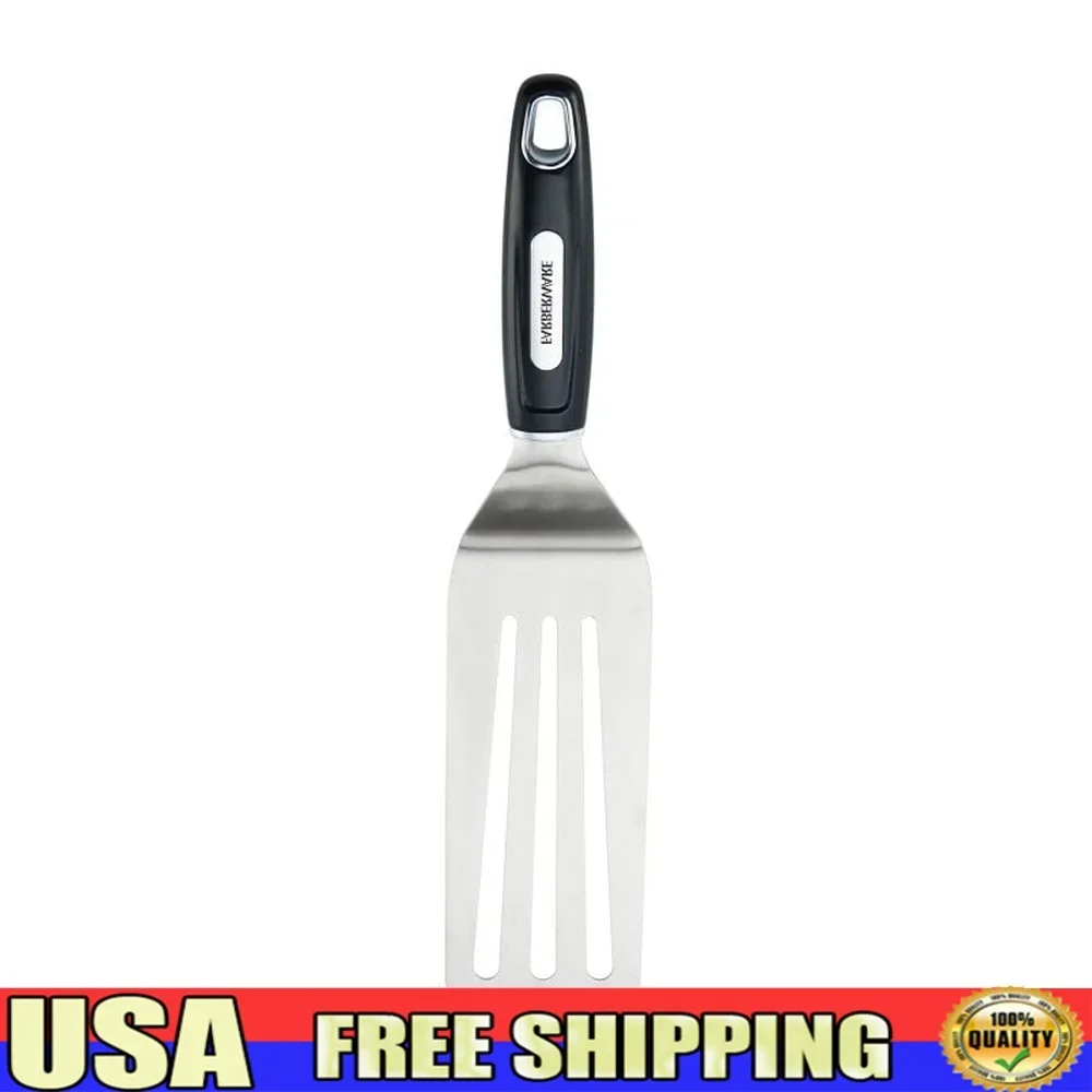 

Oversized Stainless Steel Turner Spatula Professional Kitchen Tool Heat Resistant Slotted Head Dishwasher Safe Cooking Utensil