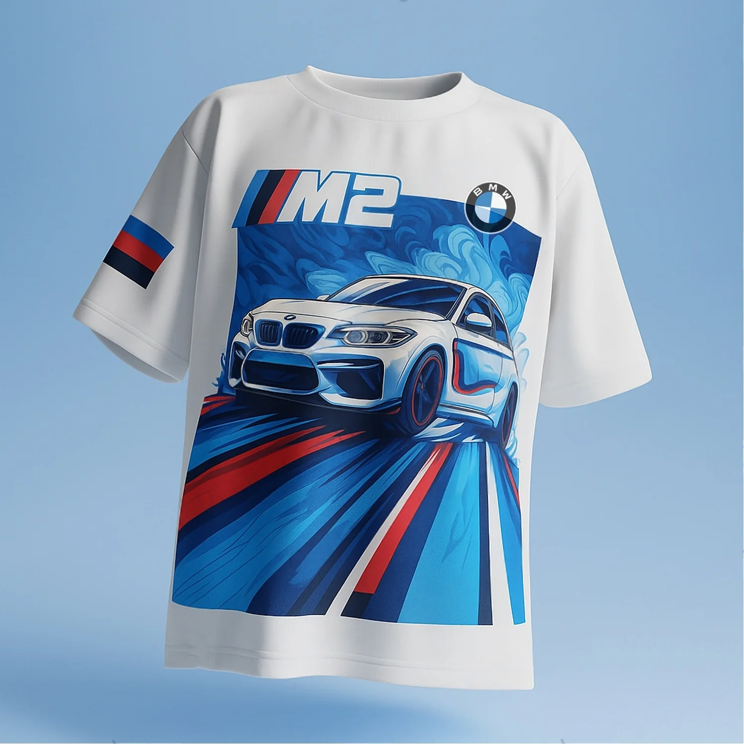 

Футболка Retro BMW M Power Racing 2025 года — классическая футболка в стиле комиксов E30 Drift, негабаритная спортивная одежда для любителей автомобилей и мотоциклов