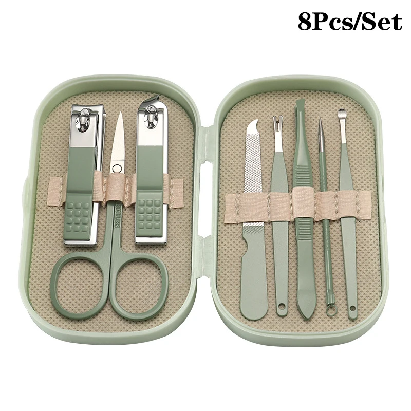 1 Set Nail Cutter Set Stainless Steel Nail Clippers Set With Box Manicure Cutter Kits Scissors Makeup Beauty Tool