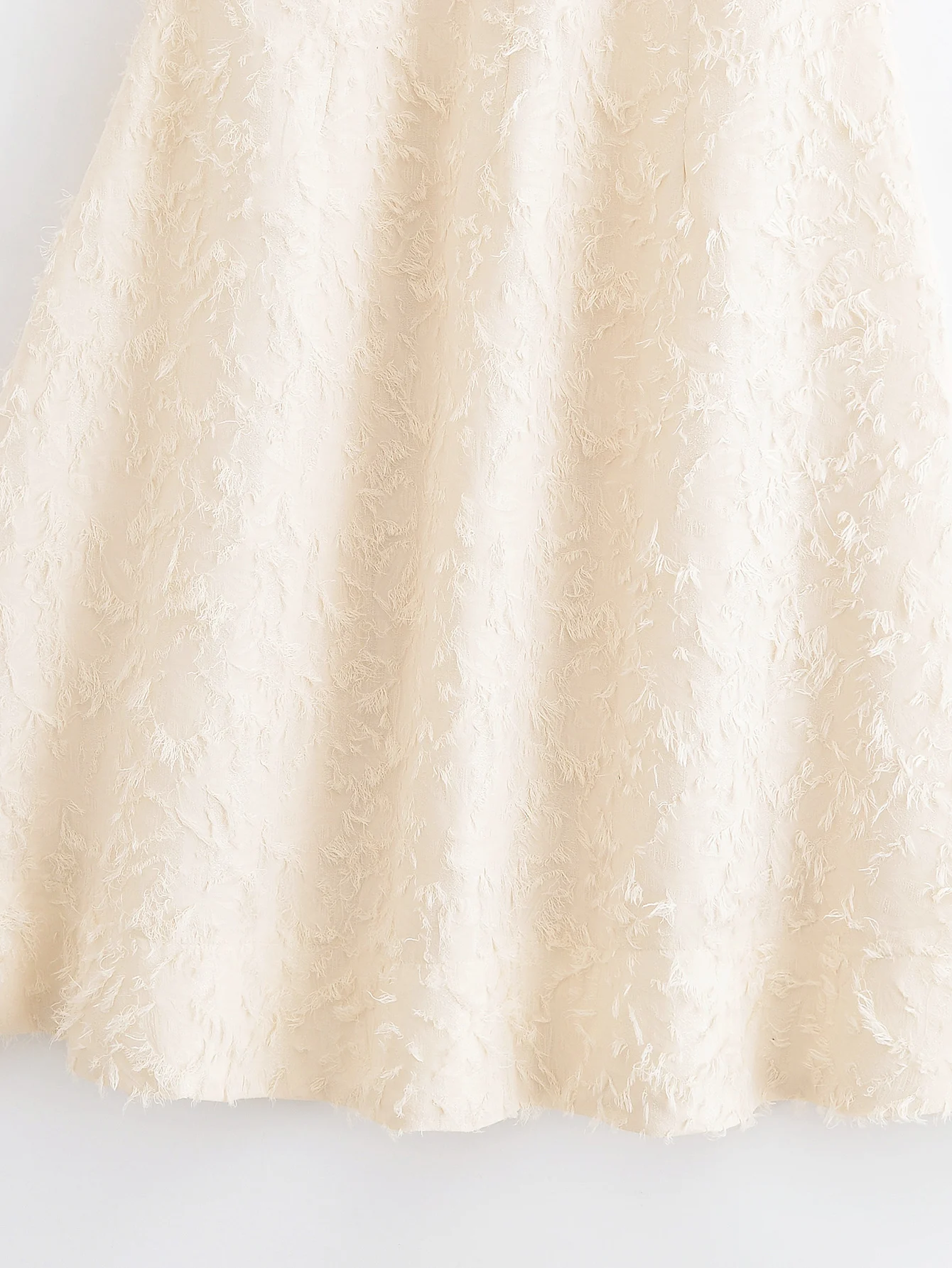 Femmes printemps automne gland garniture fourrure a-ligne jupe Midi jupe femme décontracté polyvalent demi-jupe dame taille haute a-ligne jupe