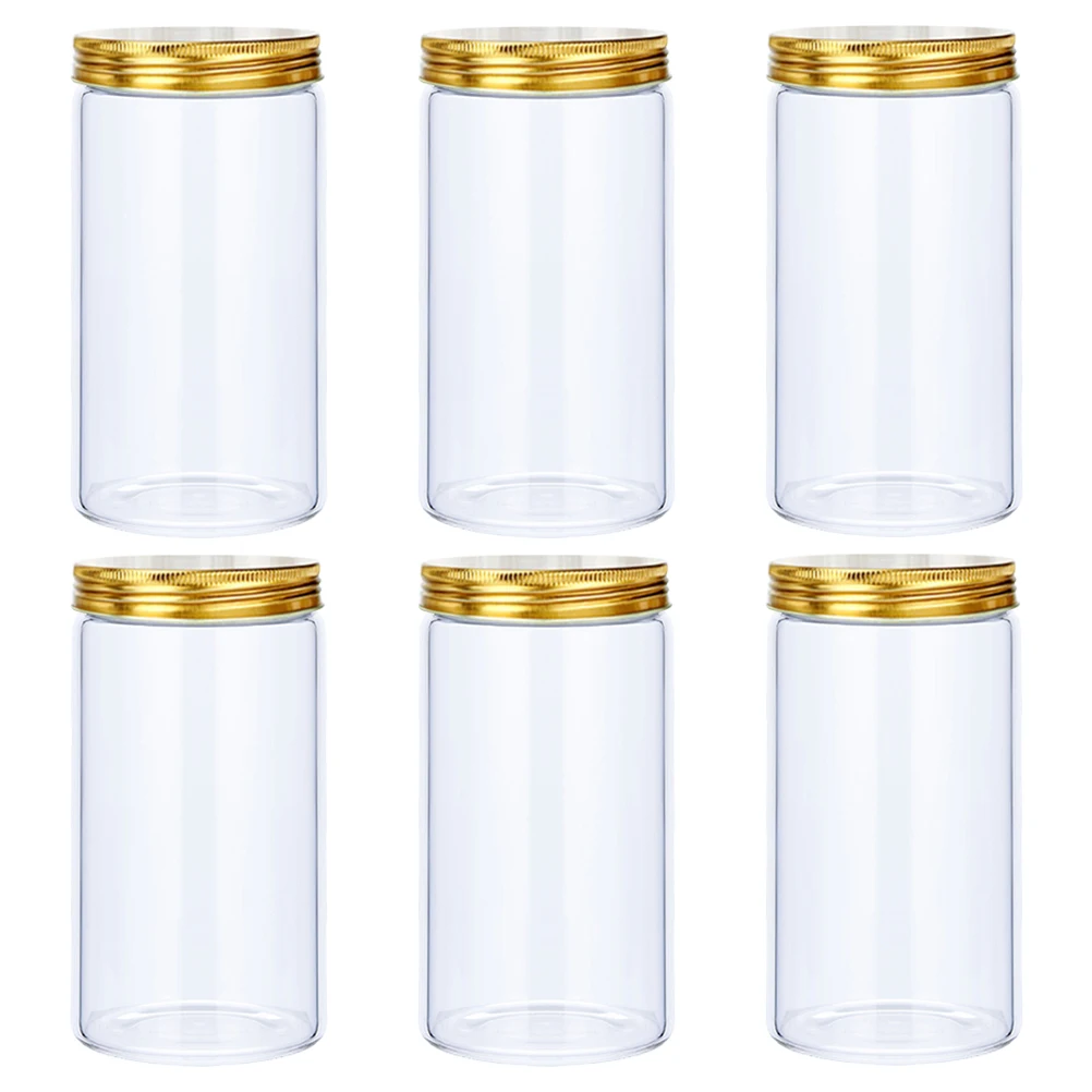 

6 шт. банка для конфет для печенья, жестяные контейнеры для хранения продуктов с крышками, алюминиевый ввинчивающийся органайзер для кладовой