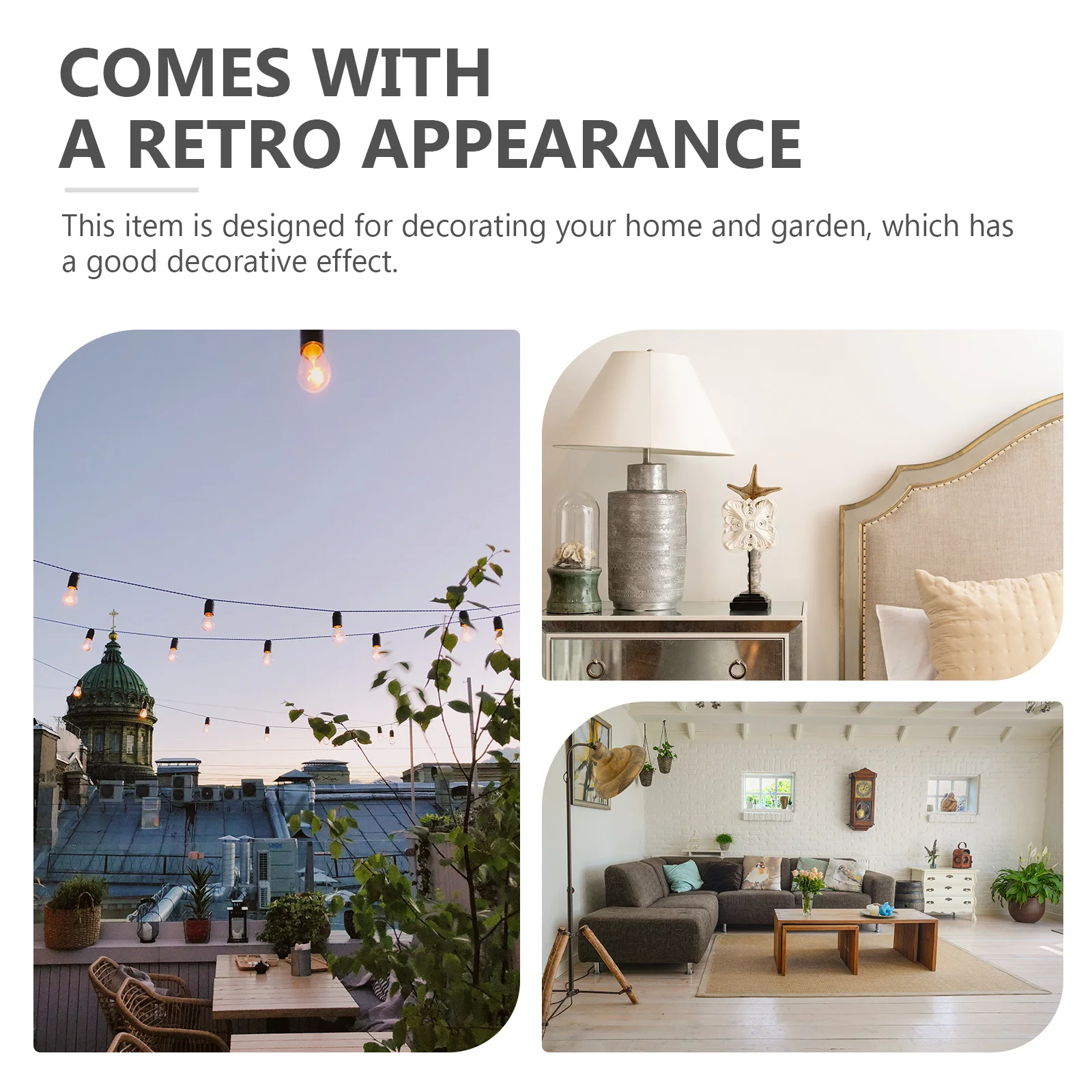 

3Pcs LED Lamp Vintage Design Xmas Party Decoration Home Christmas Ornament Festival Light Christmas Decoration Lamp