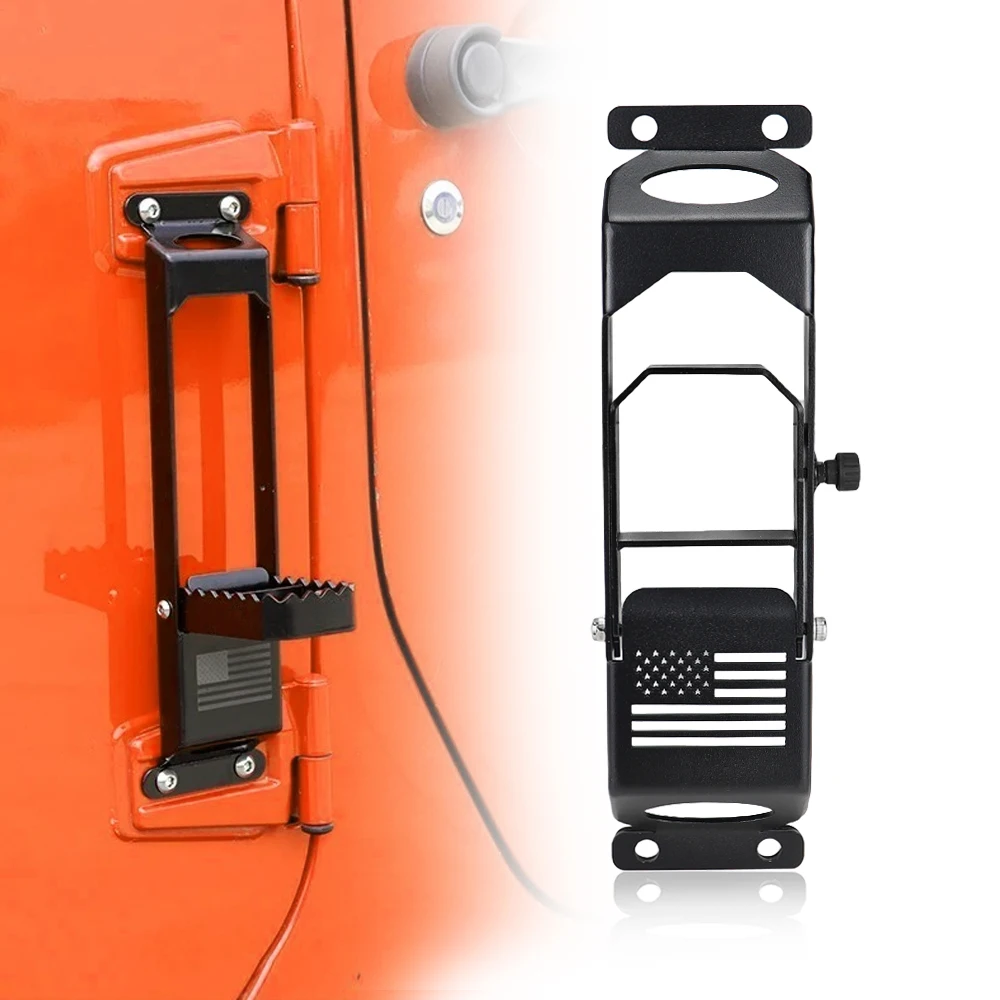 2pcs For Jeeps Wranglers JK 2007-2018 Accessories for Atubeixs Door Hinges Steps Metal Folding Foot Staples