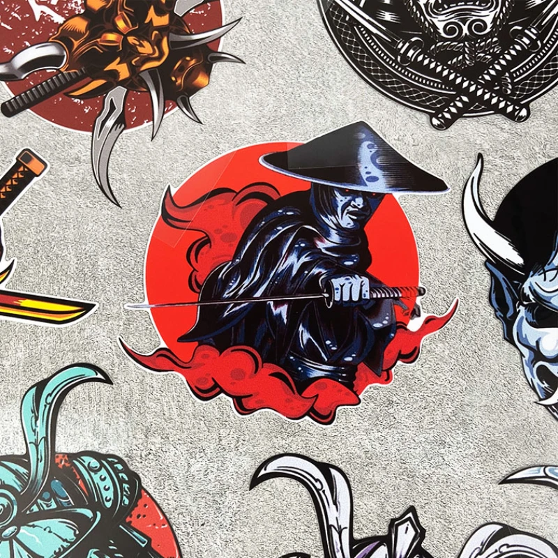 

1PC Prajna JDM Motorcycle Stickers Waterproof for Fuel Tank Front Fairing Electric Scooter Car Window Onimusha Mask Vinyl Decals