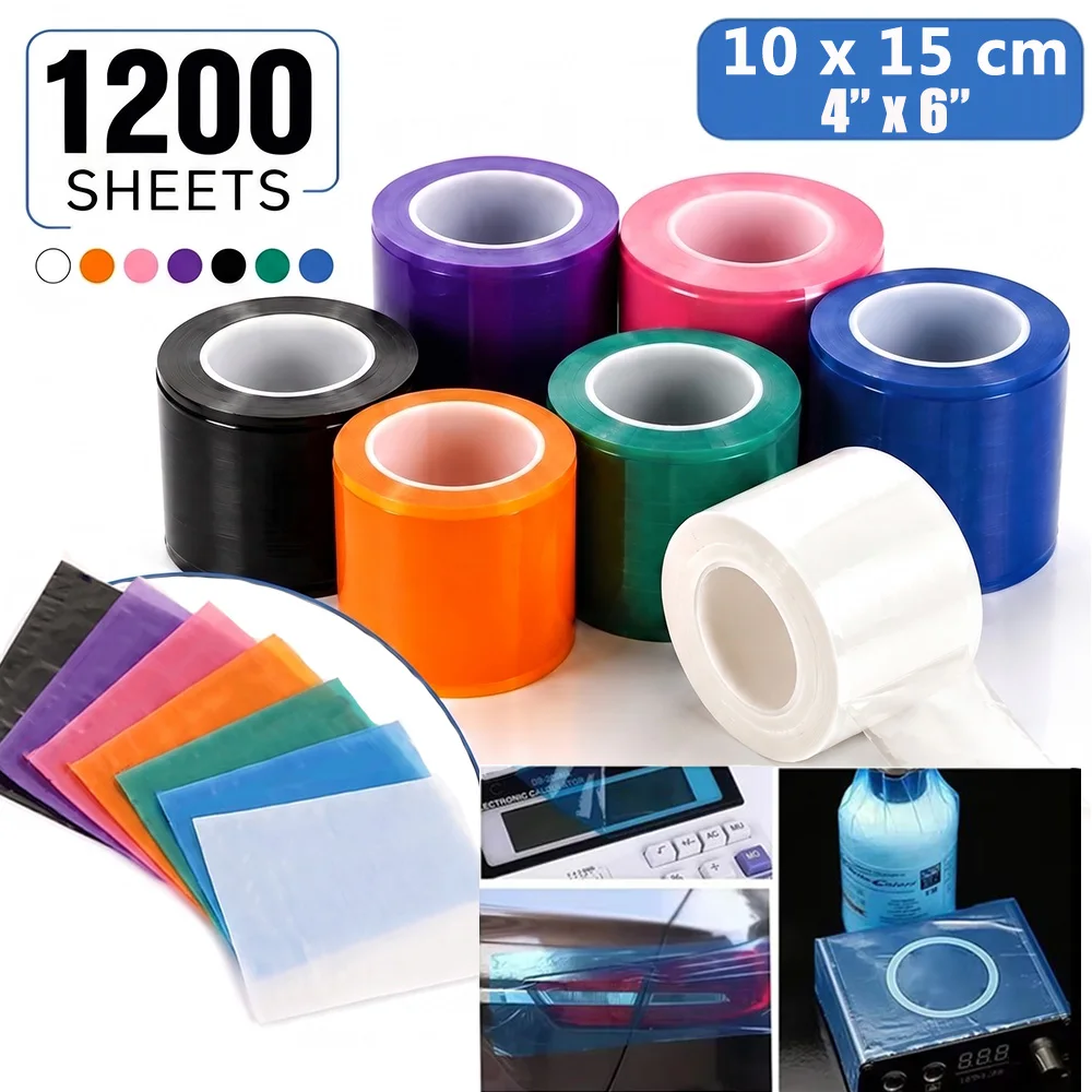 1200 Sheets Tattoo Barrier Film Disposable Tattoo Wraps Cover 4' X 6' Tattoo Protective Film Barrier Tape Tattoo Accessories