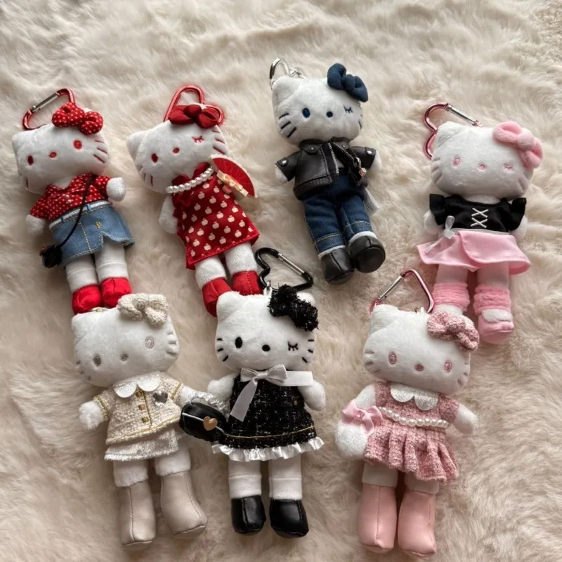 

MINISO SANRIO Hello Kitty Kawaii Cartoon Little Fragrance Long-legged Doll Limited Doll Backpack Pendant Exquisite Pendants Cute