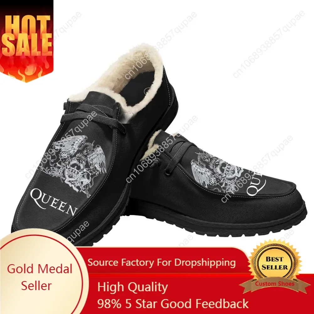 Queen Rock Band Plush Casual Shoes Flat Shoe Hot Fashion Music Mens Womans Breathable Casual Outdoor Footwear Custom Made Shoe