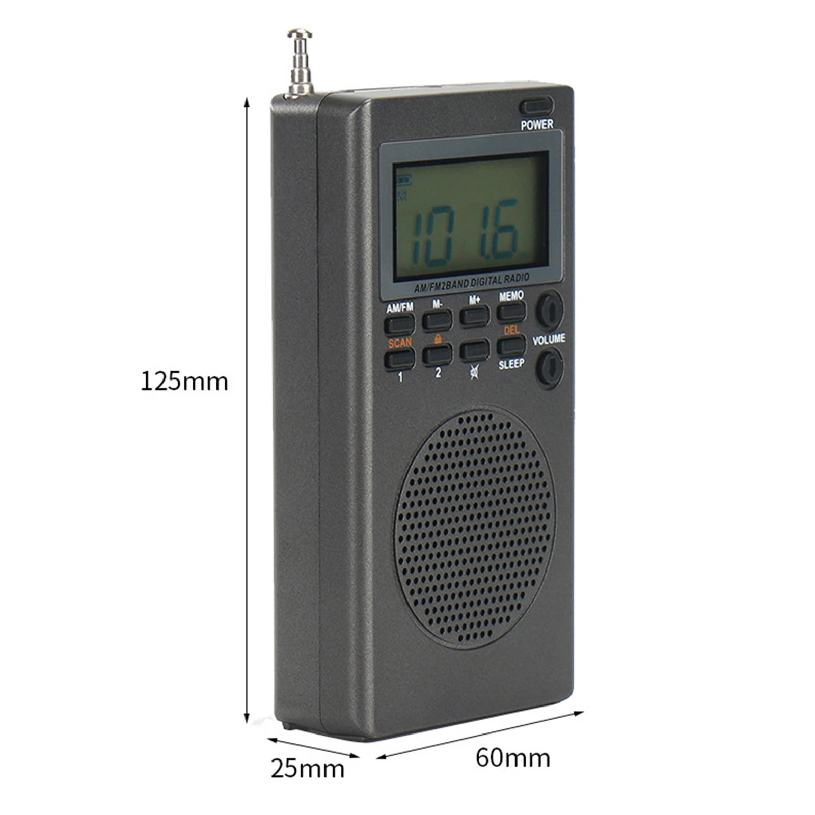 Portable AM FM Radio 2-Band Stereo Pocket Mini Radio Built-in Antenna Radio Manual Channel Selection for Elderly Audio Player