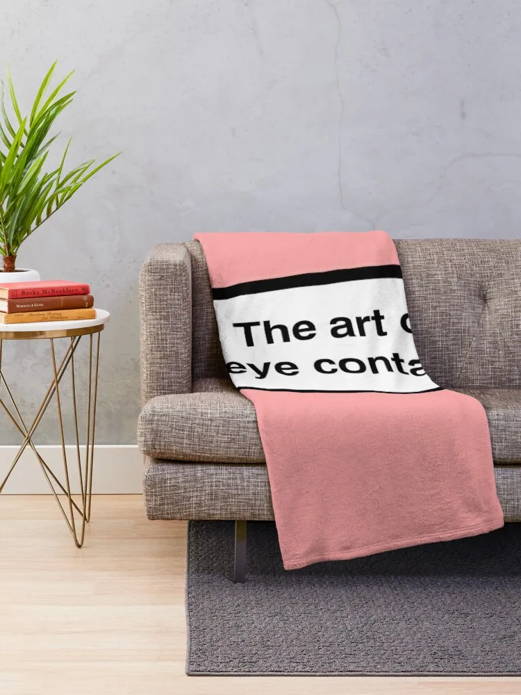 The art of eye contact Throw Blanket Decorative Beds Vintage Blankets