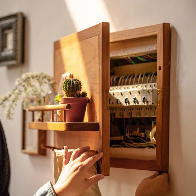 Eco-Friendly Utility Box Cover, Paint-Free Crack, Insect-Proof Electric Panel Cover, Decorative Functional Shelf, Modern Design