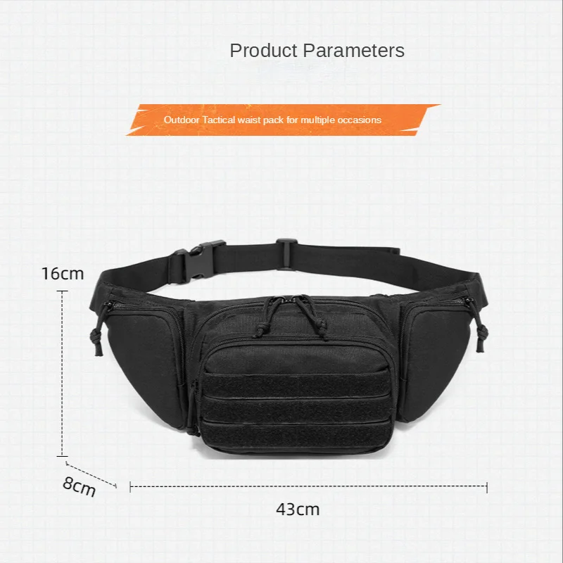 Tactical Men Waist Pack Nylon Hiking Phone Pouch Outdoor Sports Army Military Hunting Climbing Camping Belt Bag