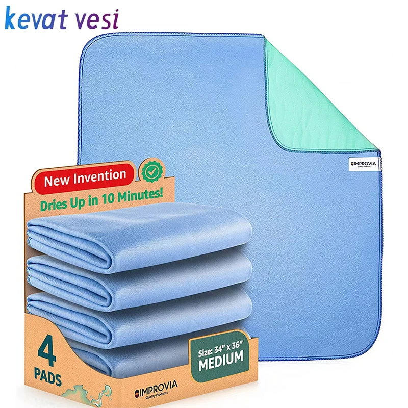 4‑Pack Washable Waterproof Pet Urine Pads, Scratch & Wear‑Resistant Reusable Dog Cat Training Pads, Pet Supplies