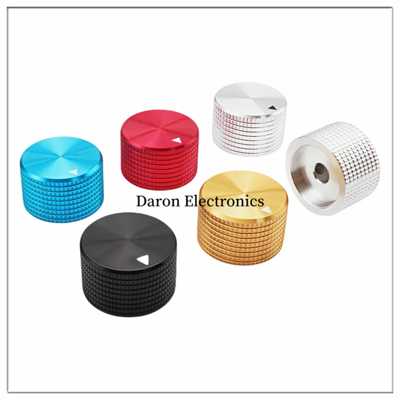 Color aluminum alloy solid knob 25*15.5 checkered potentiometer knob cap Electromechanical equipment instruments rotary adjustme