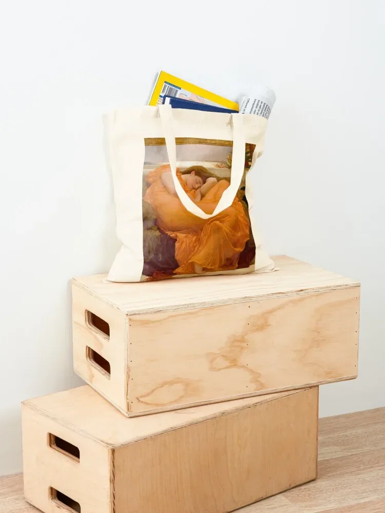 Leighton's Flaming June Tote Bag Reusable bags Canvas Canvas bag for women Handbags