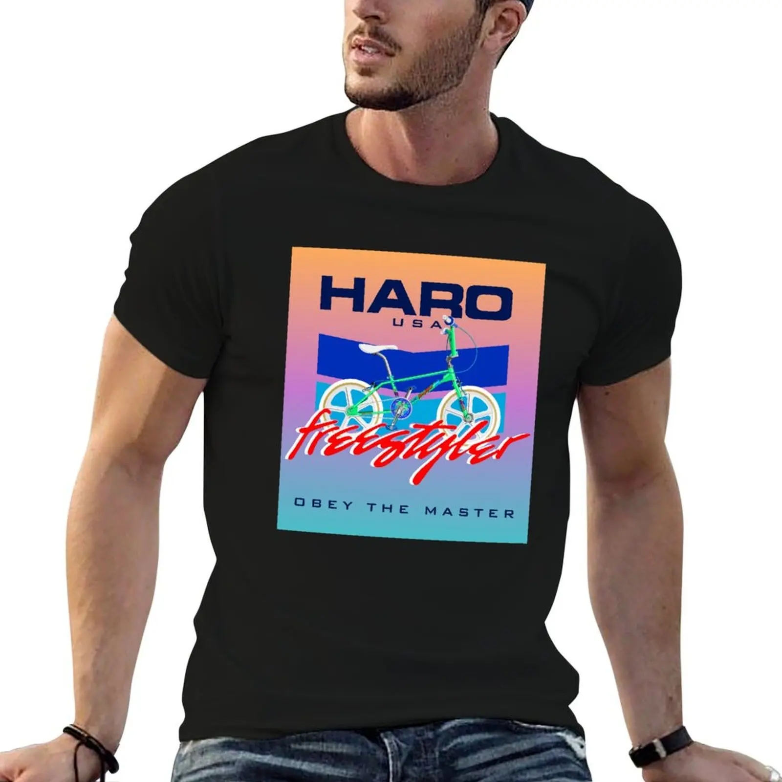 Camiseta Haro Master Freestyler, camisetas para hombre, camisetas gráficas ajustadas para hombre, camisetas para hombre, camiseta divertida de algodón