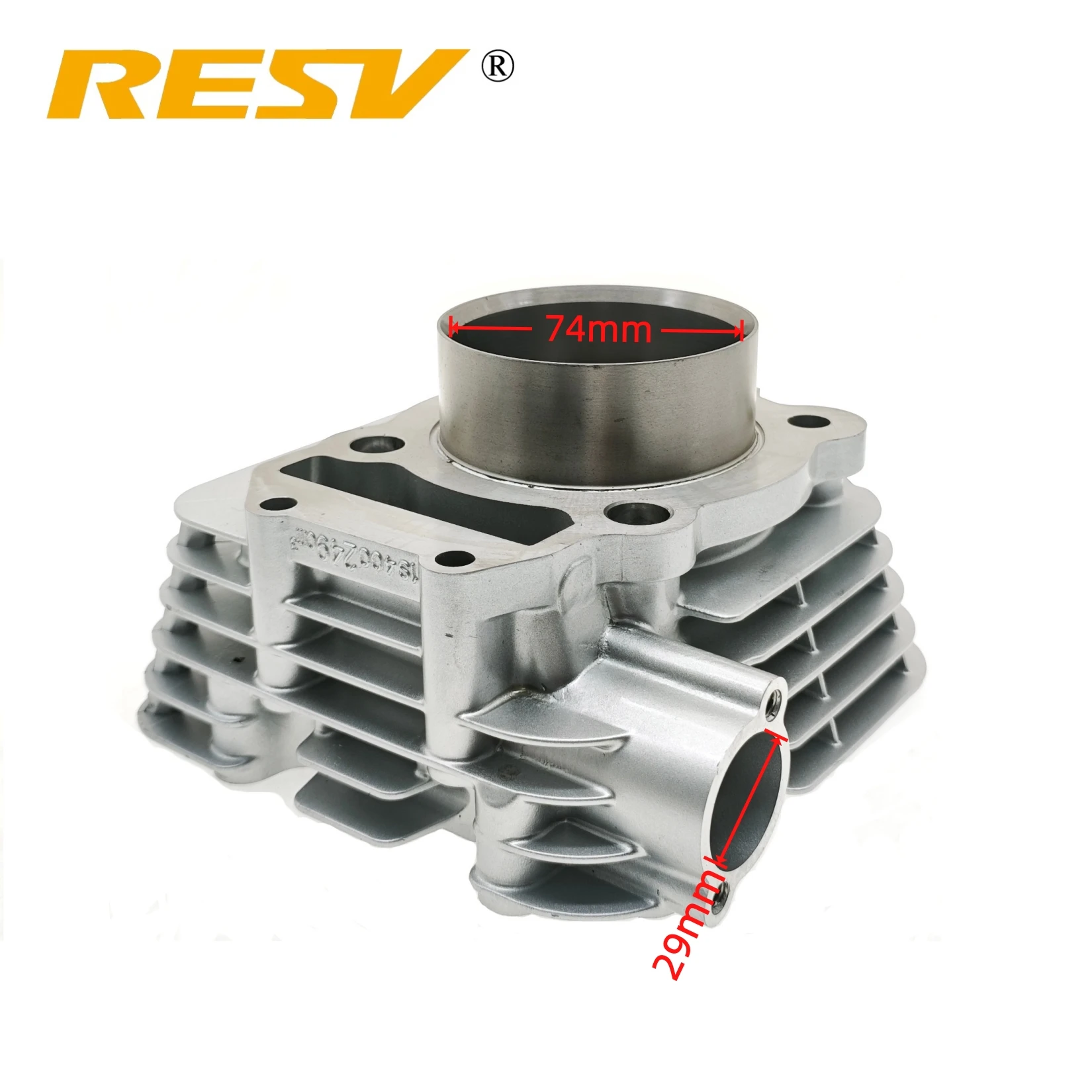 RESV 74mm STD for Yamaha YS250 YBR250 2007 2009 XT250 XTZ250 1YB 2013-2015 Air Cylinder Block & Piston Rings Kit