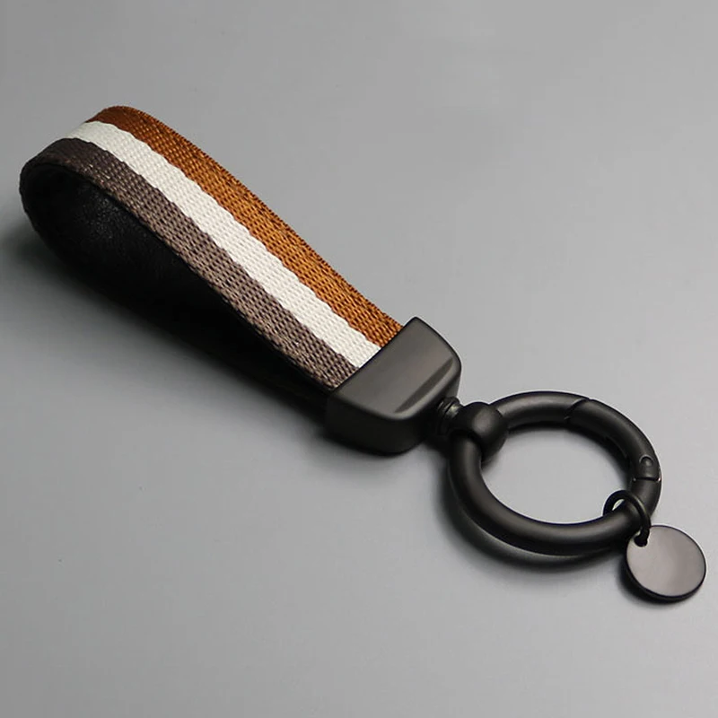 Luxury Lambskin Car Key Chain High-quality Key Rings Holder Artificial Leather Alcantara Bag Pendant Charms Best Gift for Couple