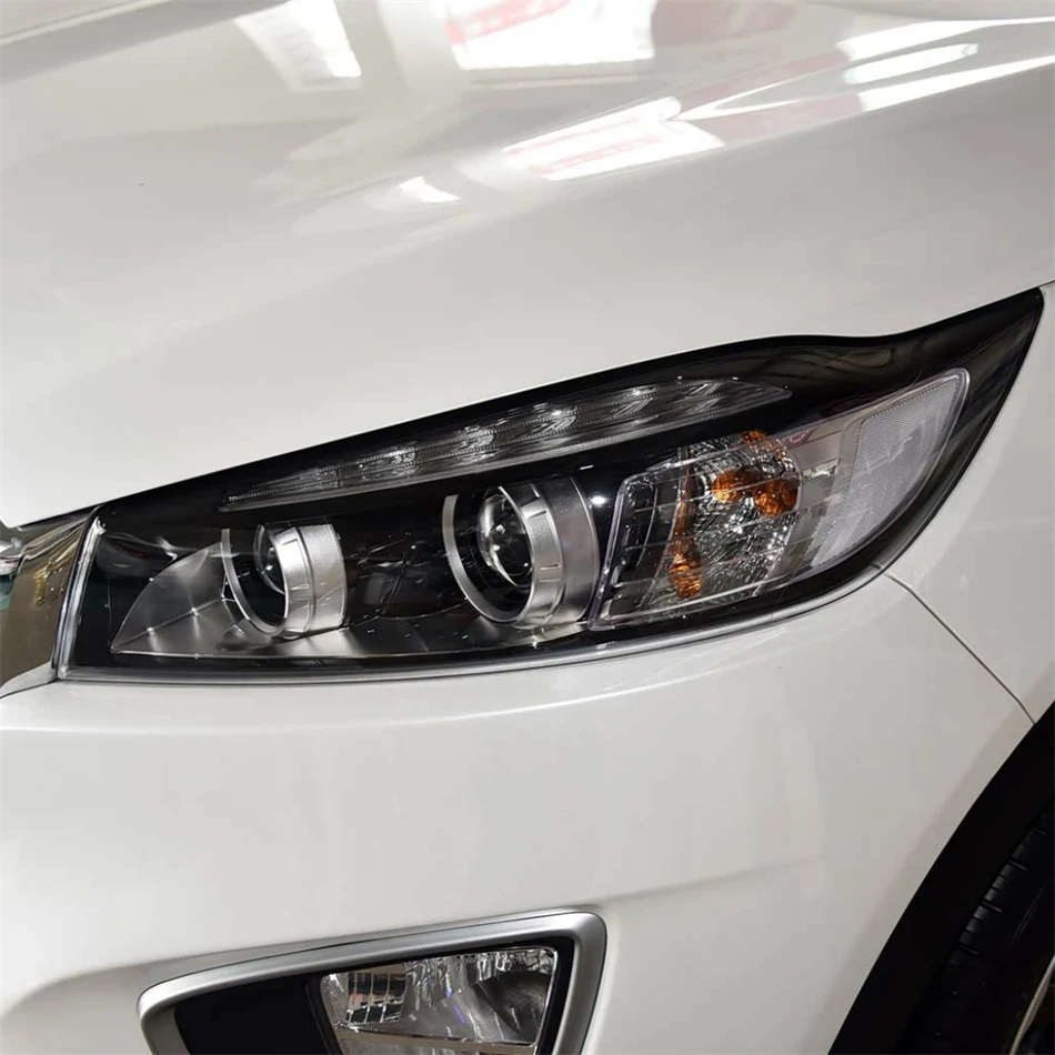 For kia Sorento 2015 2016 2017 2018 Car Gadgets Shade Headlight Headlamp Car Front Headlight Lens Cover Lights Shell