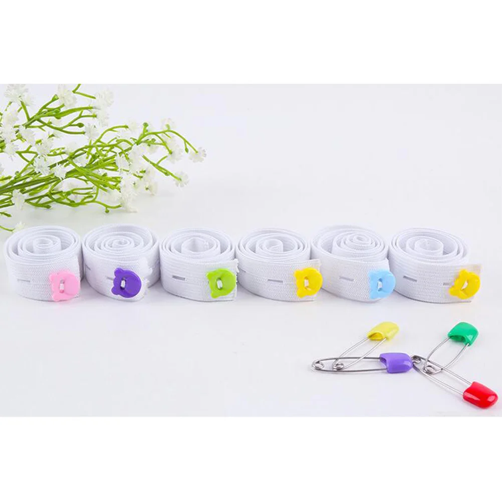 20pcs Fold Over Elastic Infant Baby Fastener Straps Adjustable Buckle Fixing Belt Soft Comfortable Diaper Safety Tape Durable