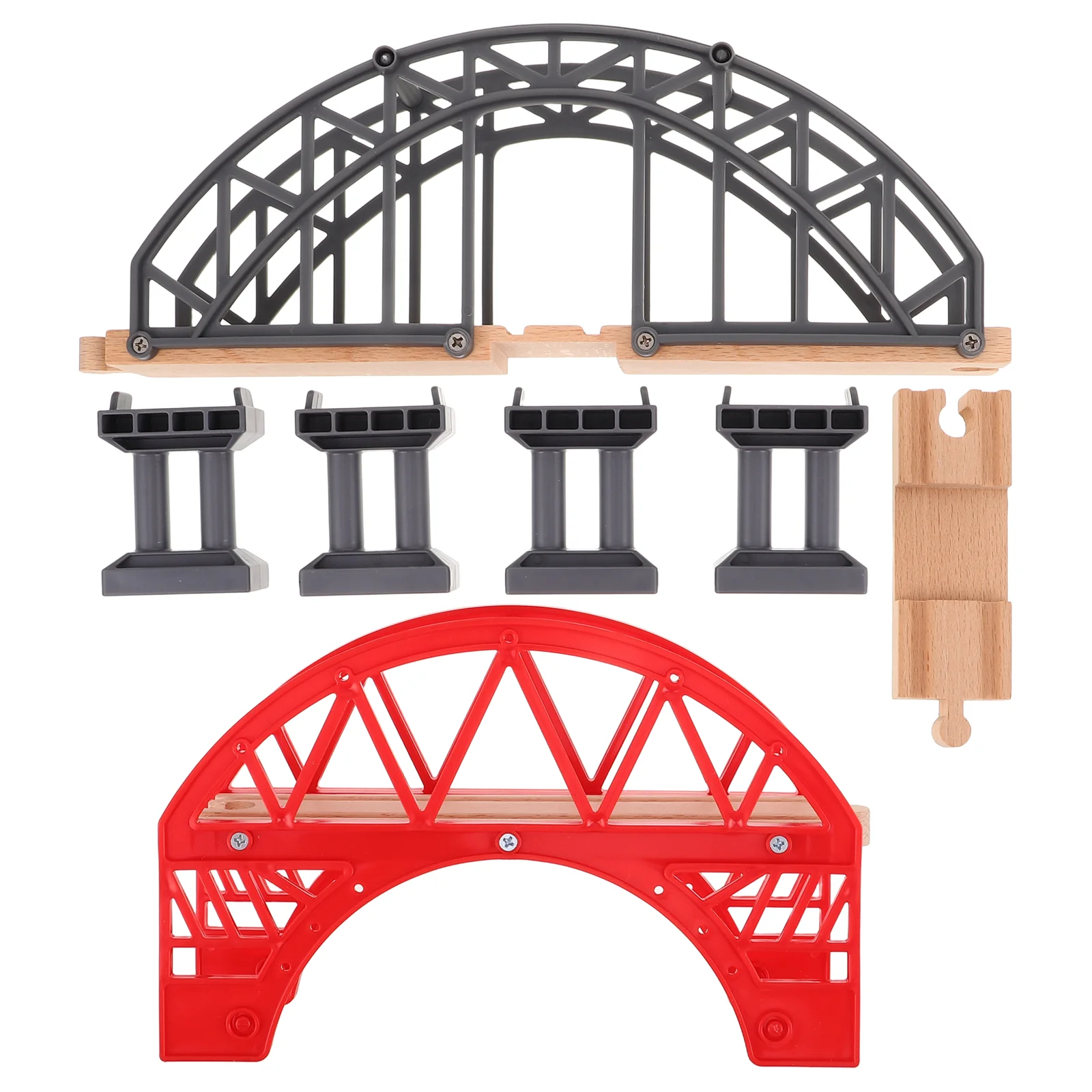 2 Pcs Train Track Accessories Bridges for Wooden Tracks Railway Toy Educational