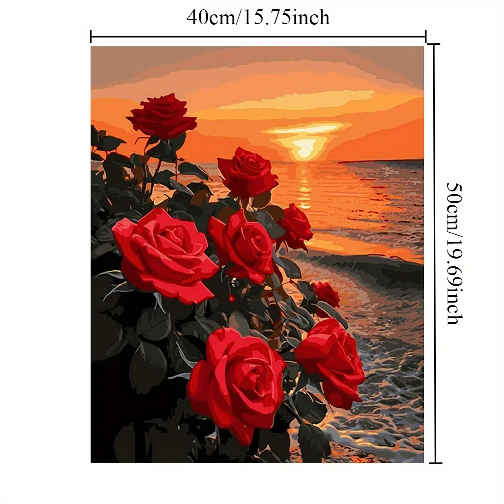 Paint by Numbers for Adults Flowers Paint by Numbers Includes Paint Canvas Brushes DIY Art Creation DIY Oil Painting House Decor