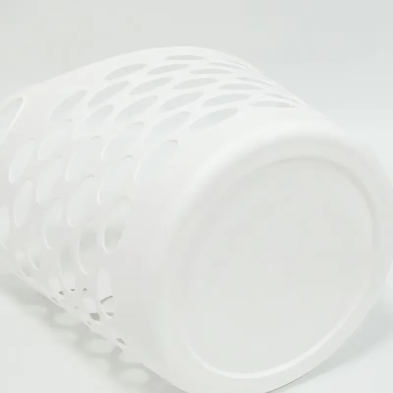 Large Portable Plastic Laundry Basket Stackable Dirty Clothes Storage Bin with Handle Hollow Design for Home Organization