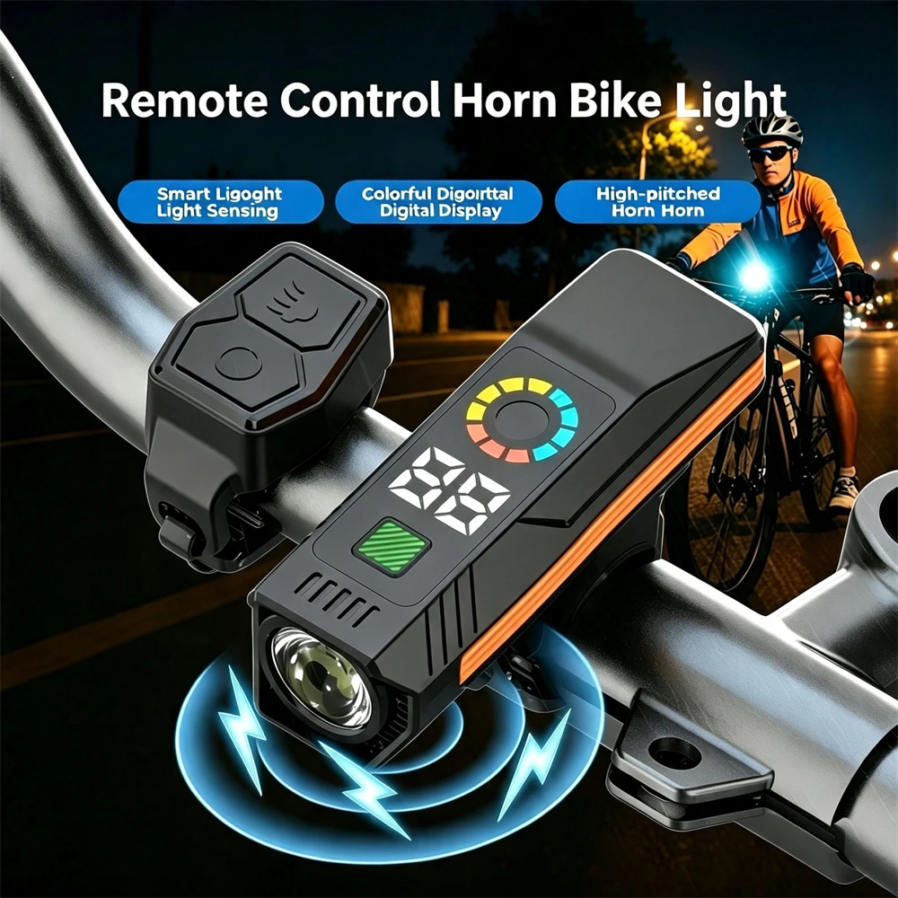 High Brightness Bicycle Front Light Multi Lighting Modes Bike Headlight Portable Type-C Rechargeable Cycling Safety Head Lamp