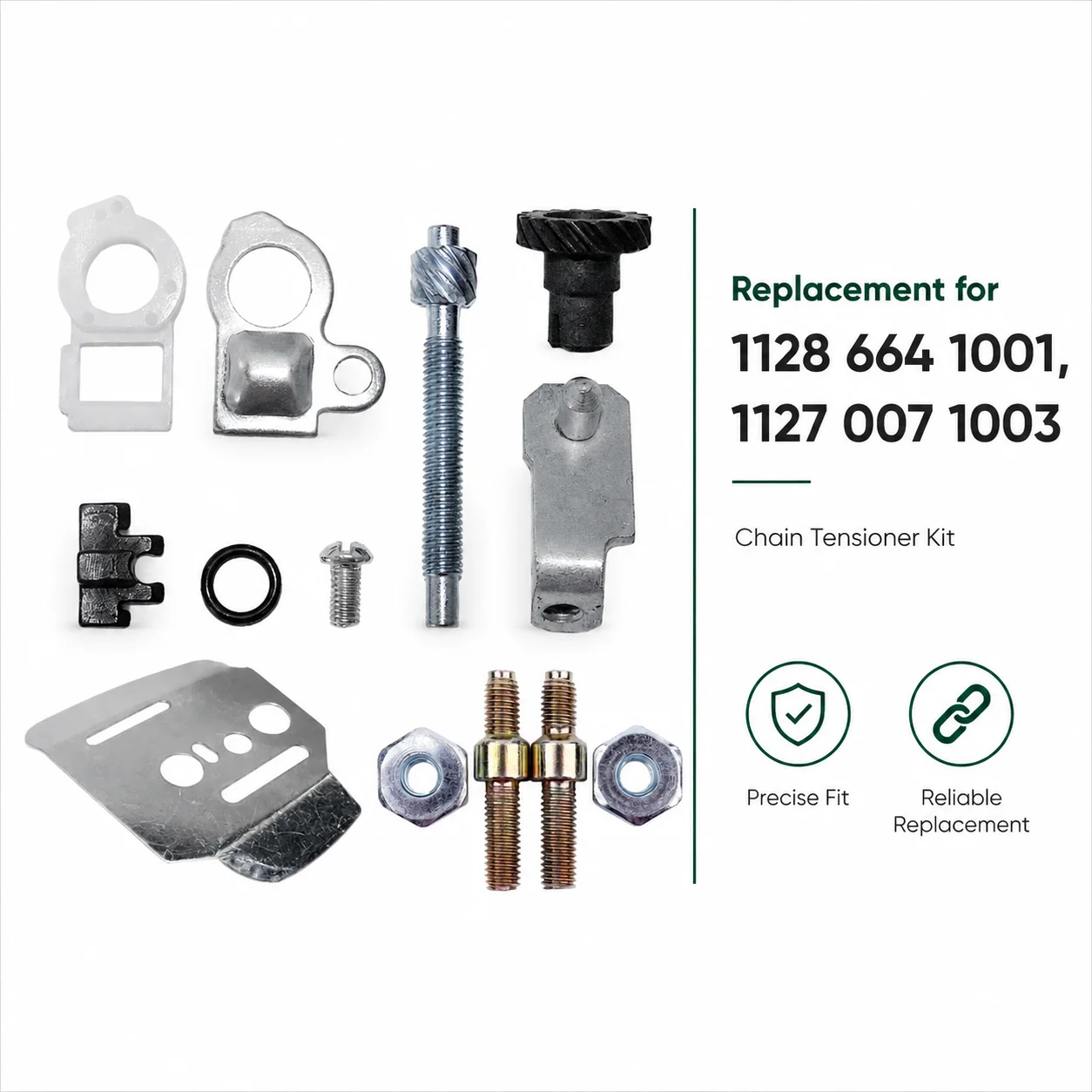 Chain Tensioner Kit Inner Guide Bar Plate Stud Nuts For Stihl 044 MS440 046 MS460 064 066 MS660 1128 664 1001 1127 007 1003