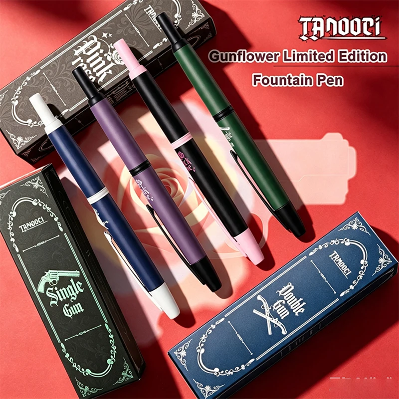 Tannoc Exquisite Fountain Pen Set Gunflower Limited Precision Nib Premium Ink Practice Calligraphy Pens Collectors Unique Gifts