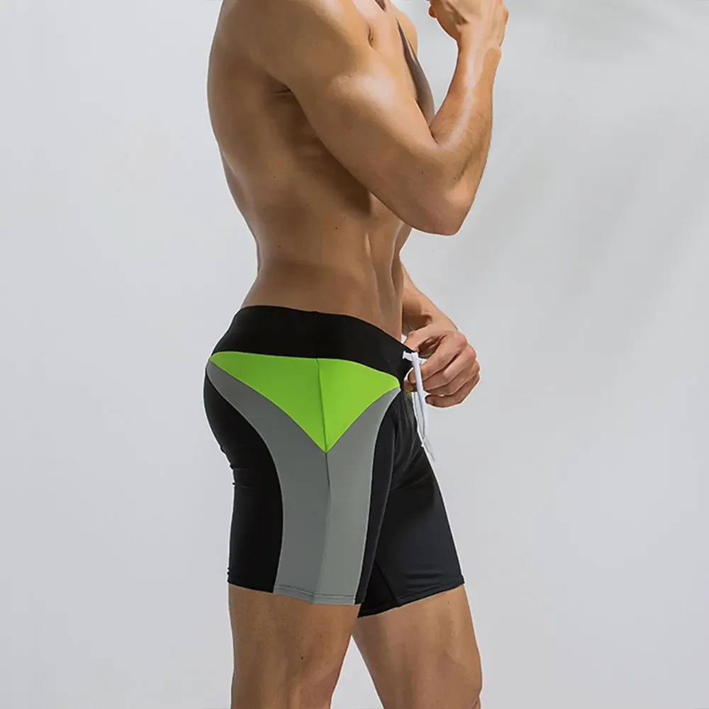 Mens Swimsuit Jammer Endurance+ Splice Team Colors Swim Trunks Long Racing Training Swimwear Surf Shorts Beachwear