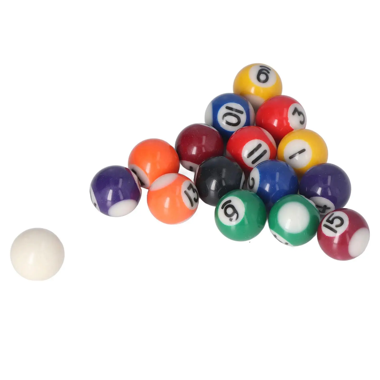 Mini Set di palline da biliardo in stile americano-giocattolo educativo per palline da biliardo in resina da 25mm, Set completo di 16