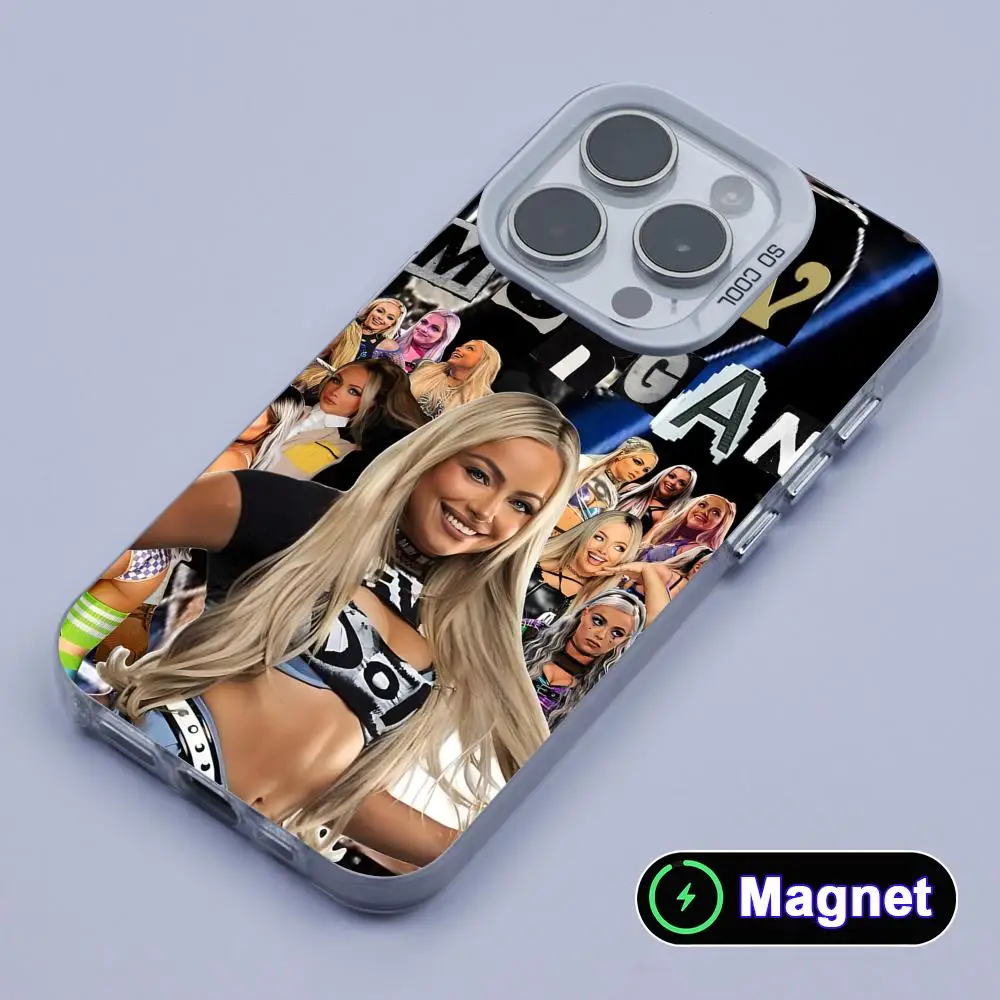 Liv Morgan Phone Case for iPhone 17 16 15 14 13 12 11 X XR XS Air Pro Max Plus Colorful Silver Magnet Cover