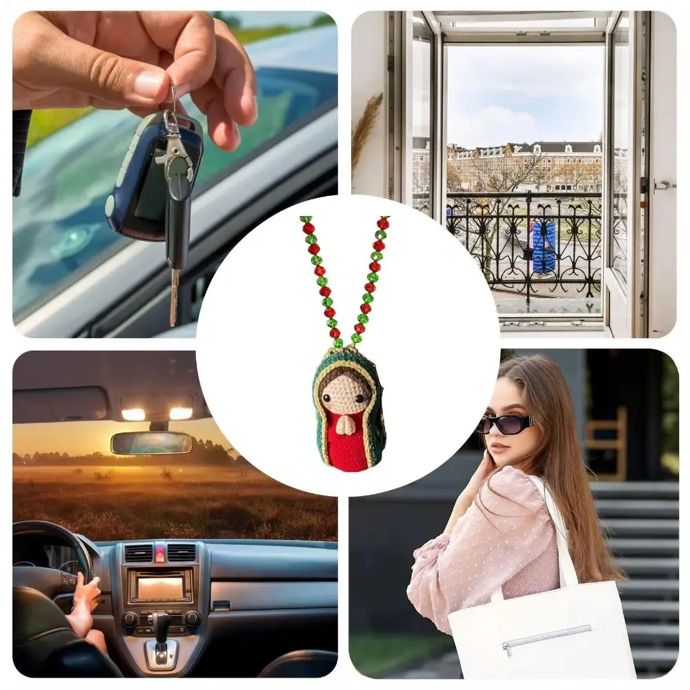 Handcrafted Virgin Mary Car Decor Stylish Design Elegant Figurines Mary Statue Car Decoration Handmade Virgin Mary Charm