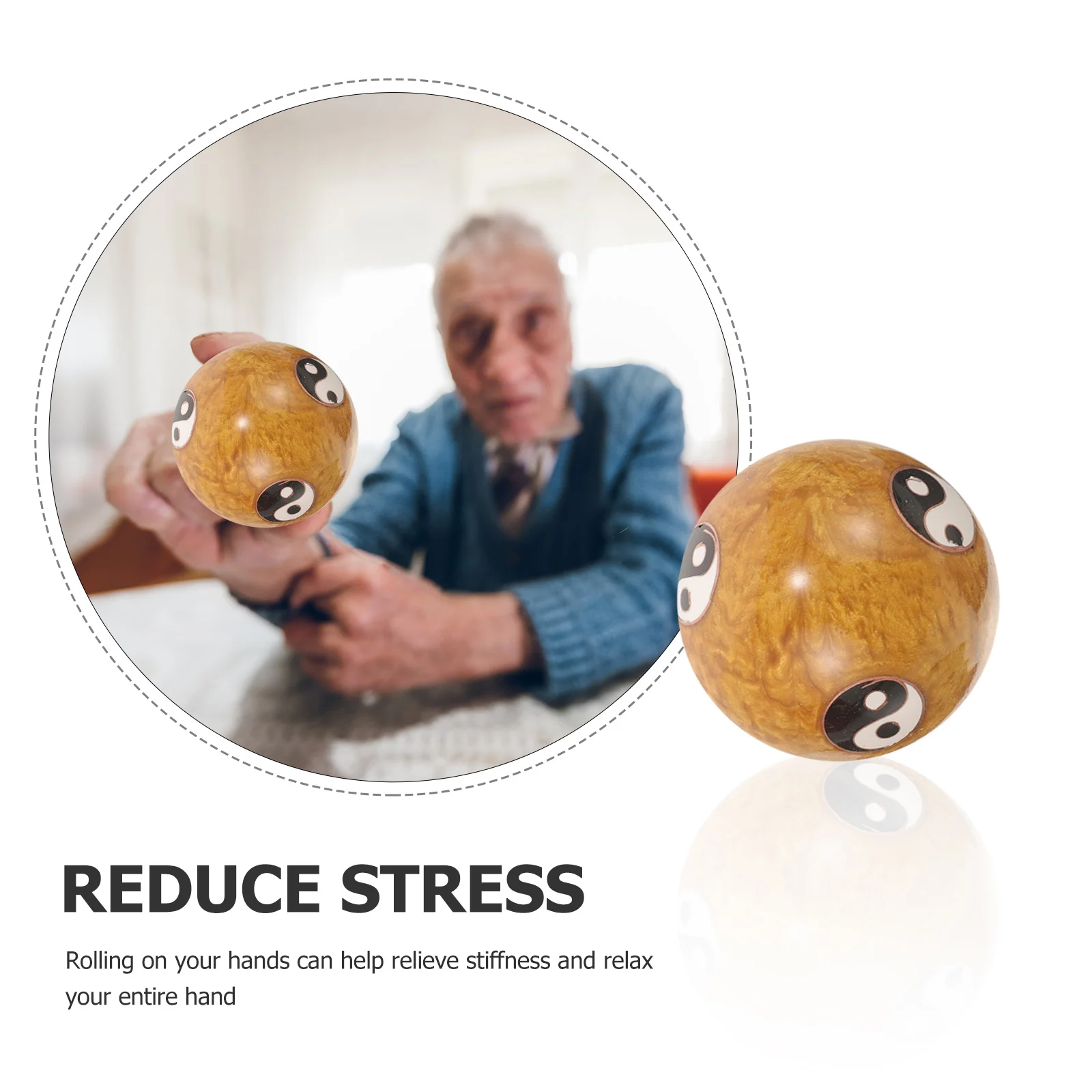 2Pcs Hand Massage Balls Metal Reusable Hand Training Balls for Pain Relief Tension Relief Portable Therapy Fitness Accessory