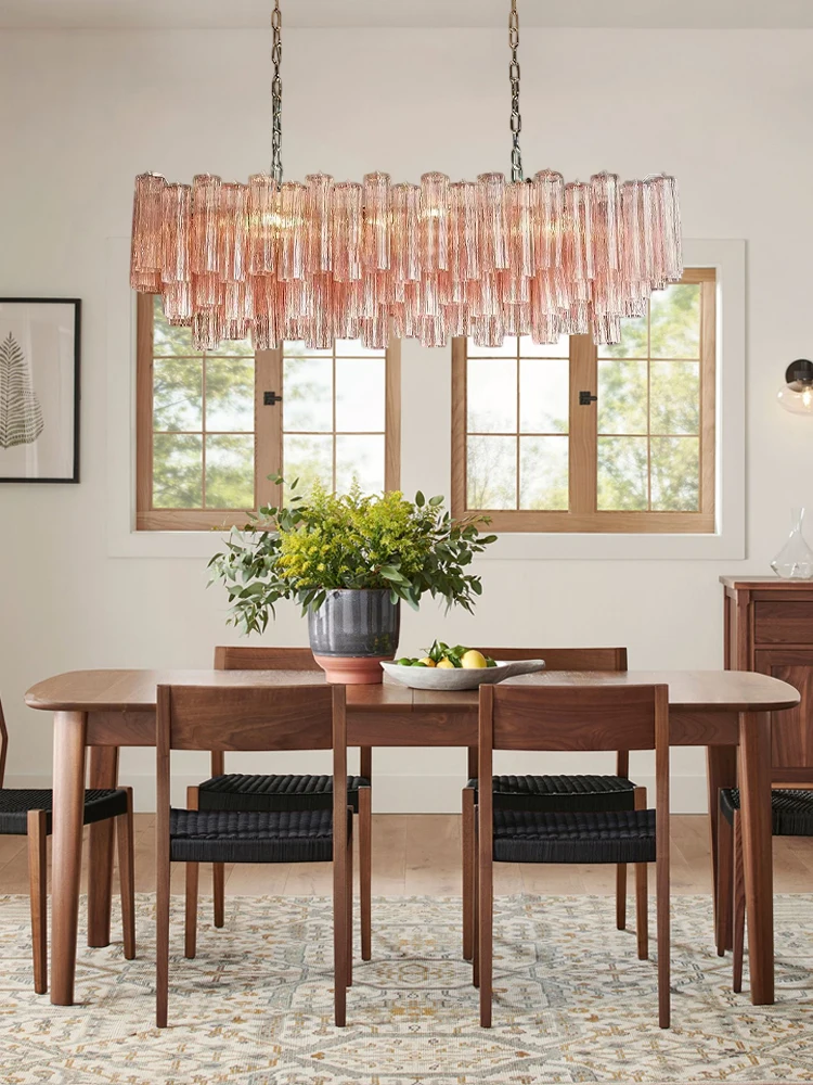 

Подсветка вашей кухни или столовой за допомогою нашего розового стекла E14, светодиодной люстры с функцией затемнения, золотого, хрома, черного цвета.