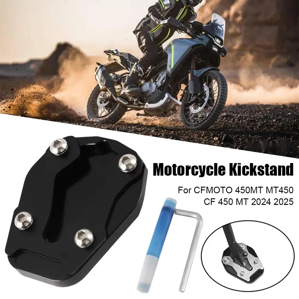 

For CFMOTO 450MT MT450 CF 450 MT 2024 2025 Motorcycles Enlarger Kickstand Extension Pad Stand Pad Plate Side Foot Accessori W5V1