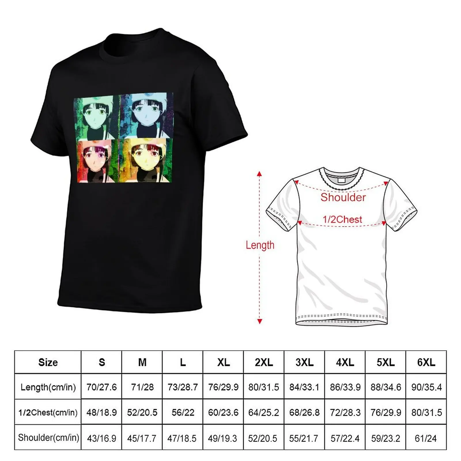 Serial Experiments Lain Pop Art T-Shirt graphics sweat mens designer t shirt
