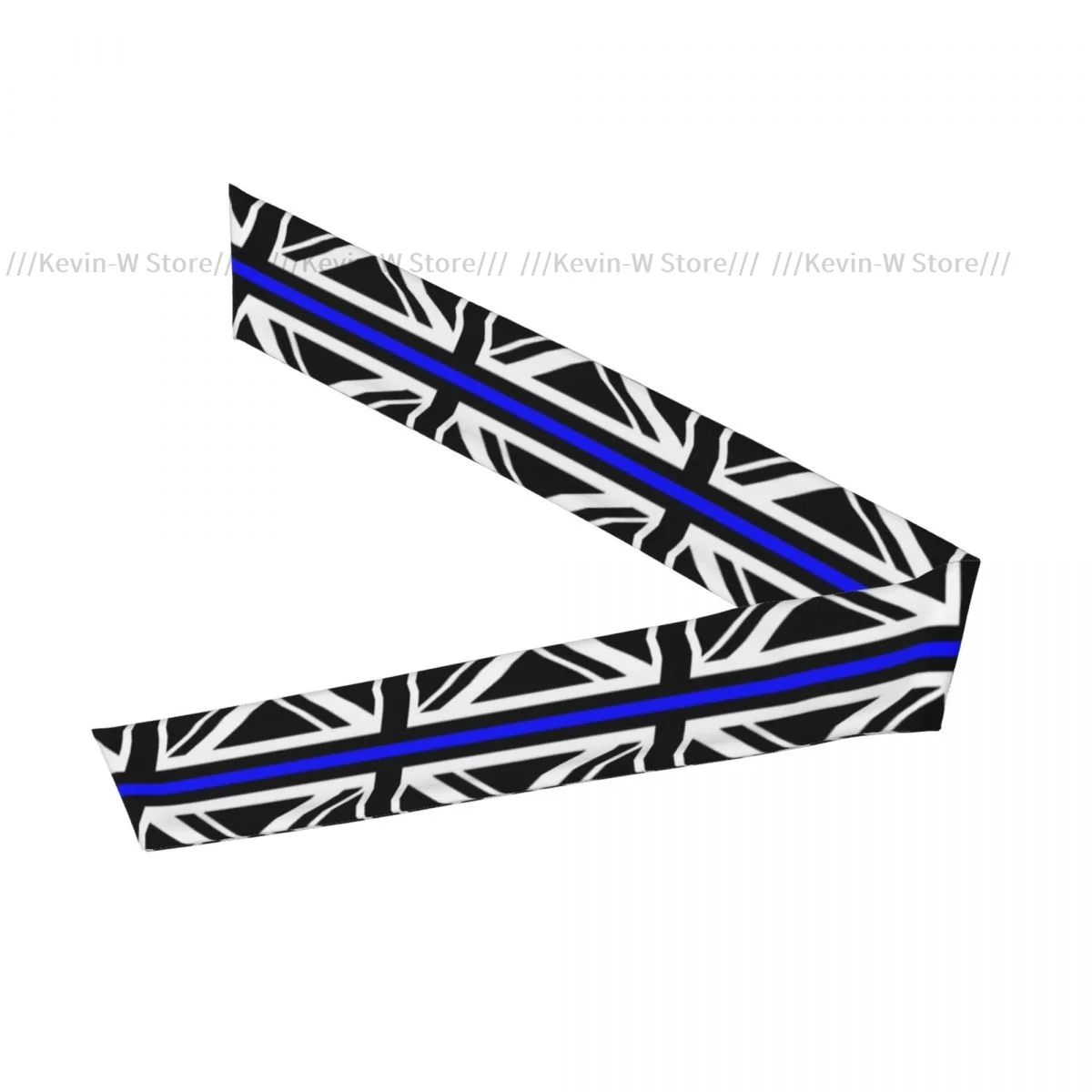 Sports Headband Head Tie Thin Blue Line Flag United Kingdom Bandana Sweatbands Yoga Tennis Headwrap for adult