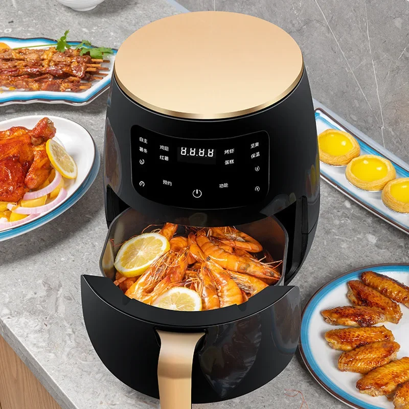 for Home Use, Large Capacity110VMultifunctional Automatic Deep Frying Pan Chips Machine AirfryerCross-border Air Fryer